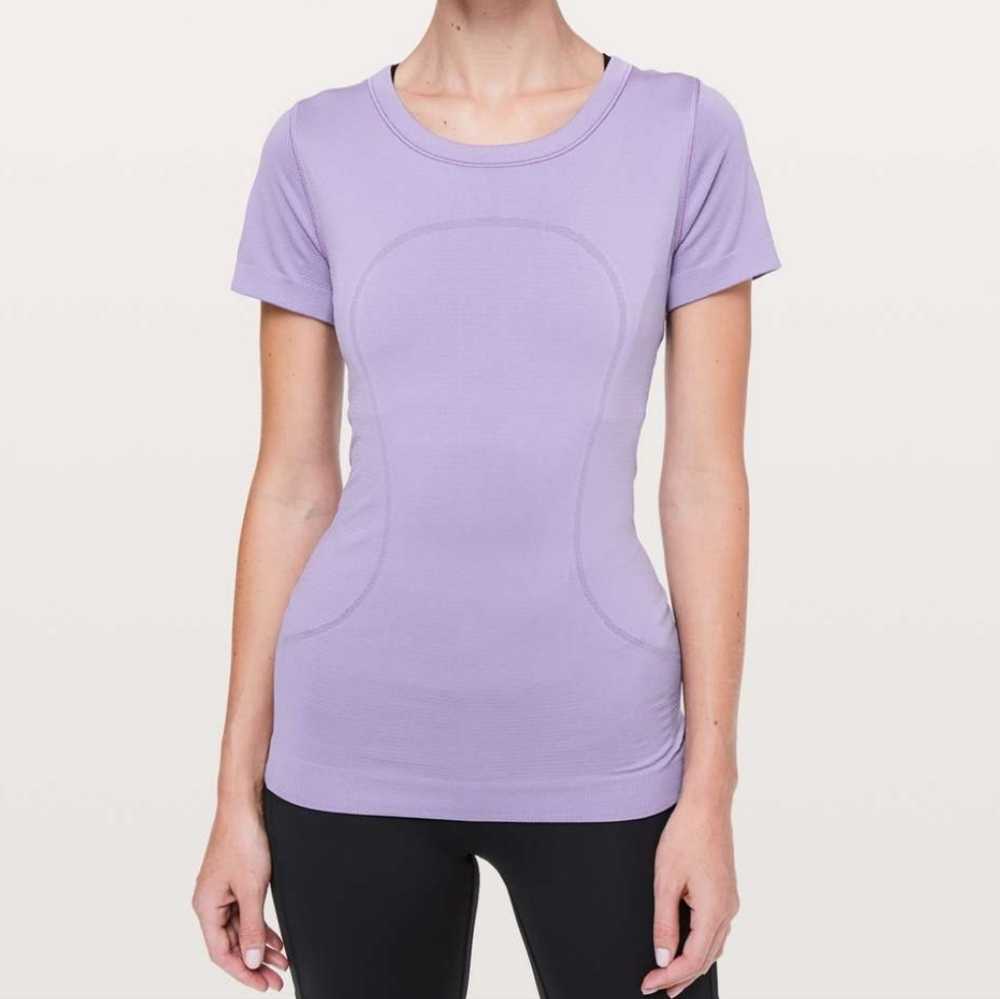 Lululemon Swiftly Tech Short Sleeve Breeze Relaxed Fit Shirt 6 Purple EUC
